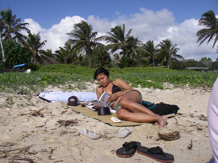IMGP5693.JPG - Mary is determined to finish her book...