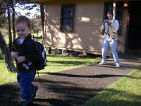 IMGP0485  On our way to a hike - he looks like he's ready for school!