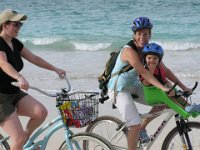 2007-02-26beachcruisingtogrammas  It's a beach cruiser, right? Harder than you might imagine to tool a couple miles down the beach, but it was fun!