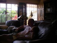 IMGP2031  Dave and Sam watching the Masters.