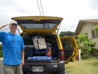 imgp3195  Dad has reviewed all our stuff and packed the truck. We're off! It'll just be dad, Sam and me for the night.