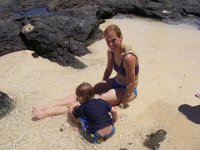 IMGP3132  Sammy put lots of "sand block" on mommy!