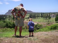 IMGP3190  Some cute pictures of Daddy and son in their aloha wear.