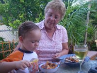IMGP3756  Dinner on the deck.