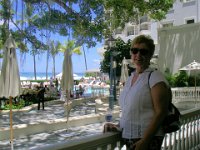 imgp3152  Marilou on the Sheraton Surfrider lanai.