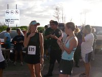 imgp3710  Talking to Julie before the Lanika 8K (5miles) - she works at the store where I bought my new running shoes. Sam is in LOVE, total LOVE, with Julie. She looks like Barbie - no wonder!