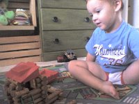 ATT00077  He built this Lincoln Log Cabin all by himself!