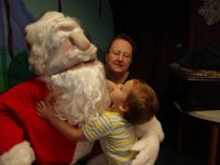 PC190005  Giving Santa puppet a hug.
