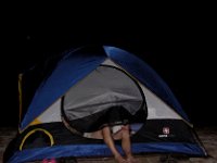 2008-01-26Sam3B-dayCamp  Tucking the kids in bed. This was their first family camping trip! What an honor to be the ones they joined for their "virgin" outing :)