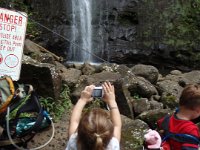 p2140028  Anneliese taking a picture of the falls.