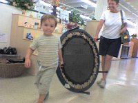 ATT00492  We found a little trampoline at Sal's! For $10 I caved in  - he was very pleased with our heist :) Gramma came by to take part in the fun (and help take it home since we'd walked there!).