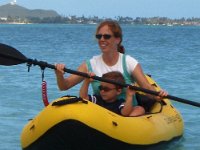 Pregnant Kayak 034  On our way back. Sam helped me paddle in and mom helped make sure we didn't huli on our landing :)