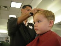 IMGP7036  Getting a high and tight at the Marine Corps barber shop.