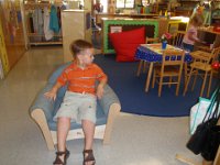 P9020021  He quickly turned this chair around to face the table behind him so he could watch the girls playing in the kitchen. Ha ha! Can you picture him in 20 years or so with a wife?
