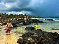 BigBoyssm  Playing at the tide pools with our friends. These two boys were the "pirates" who uncovered our snack cache! Our boys watched them carefully, admiring their swift and sure feet.