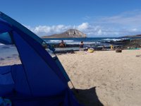 P9060046  The view from the tent :) That's Rabbit Island (Manana) in the distance.