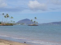 PA120063  Then down to Kahala to check out Waialae Beach. Cute little island entranced me. I had to check it out, but I had to nurse Ben first so Dave went out there to see what it was like. This is just off from the Kahala Resort.