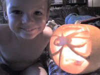 ATT00044  Sam and his JackOLantern :)