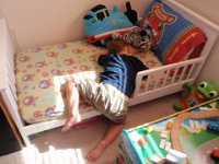 PA020154  Sam napping. Not sure what is going on here?