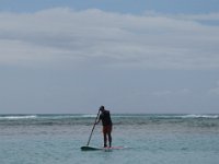 2008-11-10SUP AlaMoanaBeachPark (9)  Dave standing up on a paddleboard!  We rented one to see if we wanted to buy it, and also arranged to meet with a guy to purchase one off Craigslist. We ended up buying the one off Craigslist because it was bigger and more stable, for the whole family to ride. (Well, maybe not the WHOLE family, but kids and me!) That leaves some money to buy another surfboard, too. Eventually...we have a lot of home improvement to fund and also a wedding in Scotland...
