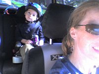 ATT00101  On our way to ice skating with our adventure friends - he was so excited he put his helmet on for the ride!