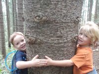 P3260011  Tree huggers! This is Sam's good friend, Aiden.