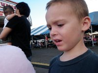 P8160054  Now we're having - you guessed it! - a carnival staple...Sam's first...cotton candy!