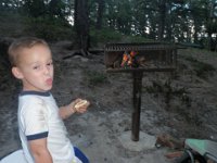 P8060027  But s'more time is a MUST! We brought some wood and found some wood.