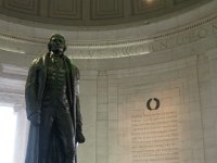 023  Mr. Jefferson. Was surprised to see huge cobwebs on the back of his statue. Shouldn't our taxes and the stimulus package be enough to keep him a little cleaner? There were actual spiders taking up residence on his coattails.