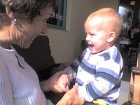 ATT00033  Doing "This is how the lady rides..." with Gramma at Starbucks.