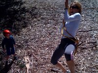 ATT00628  Mom trying to rappel? Not so well! I need Uncle Tom!