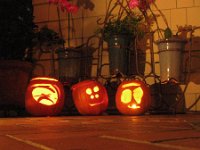 IMG 0517  Our pumpkins ready to welcome trick-or-treaters.