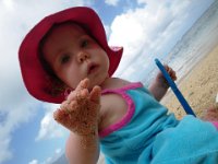 IMGP1368  Our friend's little girl, Rachel, trying out a sand toy for the first time!