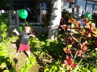 IMGP1492  Taking the balloons on a little hike out in front of Big City Diner.