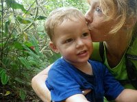 IMGP2815  Kisses for my little man, while big one climbs.