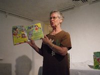 IMGP3127  A field trip organized by me for Sam to meet a children's author who converted some traditional fairy tales into Hawaiian stories.
