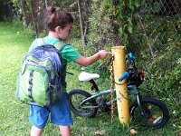 Sammy last day of school  Getting bike after last day of school!