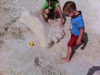 photo 1  Another interesting sand sculpture! I'm repairing the "pedicure".