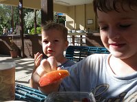 IMGP3917  Then for gatorade and a snack. Sam picked fruit! Ben and I had...ooops...Cheetos!
