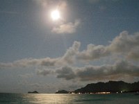 IMGP3945  The moon was nearly full on our way to the bathroom. Our lighthouse on Mokapu was lit. That was one of our first hikes here. And where we went whale-watching.