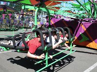 IMGP4624  Sam floored me by insisting on riding on this! I insisted that I go over by him and watch how he is hooked in here. I felt reassured by seeing other kids...but man oh man.
