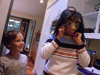 IMGP4403  This is another strange family tradition dating back 10 years. Mom has a mask that looks JUST like her, just the psycho version of her. She breaks it out at a random point in a move-in/move-out to just freak us out! She got me even though Ben had warned me that "Gramma has something ON!"