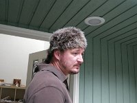 IMGP4437  Dave found something to wear, too! A coon skin hat. We saw our first raccoon the night before, too - he was out on the deck eating chocolate sprinkles that came with an ice cream maker we hadn't quite stowed yet! He made a big racket. He was probably 30 lbs?