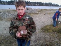 IMAG1315  Carrying home bricks to make our own fire pit. We are nuts - we carried SIX BRICKS around for over a mile!