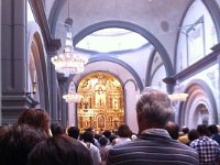 IMG 6606  Standing room only at this special 90-min Easter Sunday mass. Nice to have mom with us, and thanks to Richard for valet service!