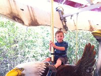 carousel 1  Mom and Richard took the boys to a cute little zoo while Dave and I escaped for a half day date down in San Diego's Balboa Park. Can you even believe the animals they found on this carousel to ride?