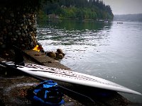 IMGP7629  And we're back! I'm using Ben's life vest to prop the SUP up while I figure out how I'm getting it back on the truck :)