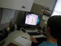 IMGP8981  Showing the program he uses to make blueprints for the machine shop.