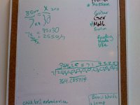 Pic-02172013-001  Well, we were figuring out how many views Sam would have on DominoDude1000 by one month in if he keeps accruing views at the rate of 85 per week. Turns out we found a very long repeating decimal! He'll have 364.285714 (repeat decimal) by one month in!
