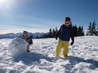 IMGP8327  Now rolling a huge snowball downhill! Yes, Mom, I gladly got roped in to help :)